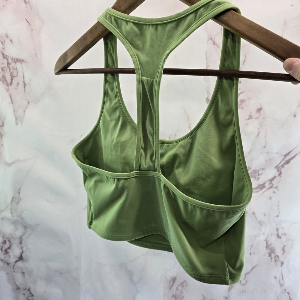 Set Active Bra Shorts Womens Medium Green Bike High Rise Active Matching Set - Picture 7 of 9